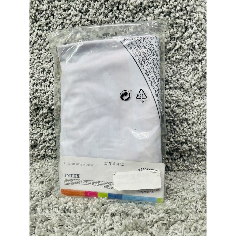 Intex Pool Tube Lot of 2 Clear Color Blue Orange Pink White 36 inch Swimming - Picture 7 of 8